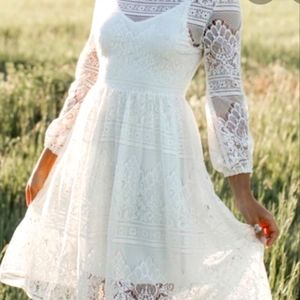 Joyfolie Holly Dress in Cream XL NWT